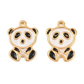 304 подвески из нержавеющей стали, с эмалью, прелести панды