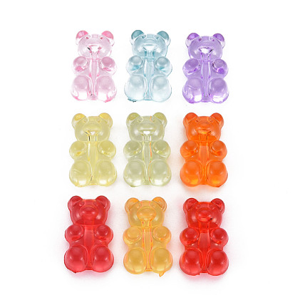 Transparent Acrylic Beads, Bear