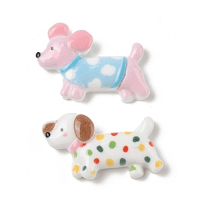 Кабошоны из смолы, собака