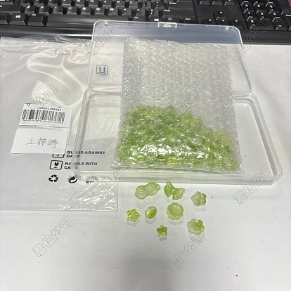 120 pcs 8 styles perles de verre transparentes, cuisson des peintures, formes mixtes