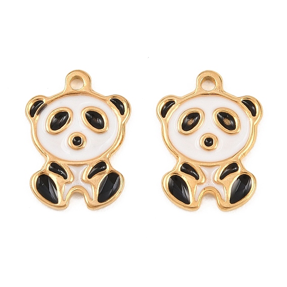 304 подвески из нержавеющей стали, с эмалью, прелести панды