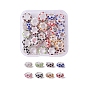 Silver Color Plated Alloy Rhinestone European Beads, Large Hole Beads, Rondelle