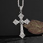Aolly Rhinestone Pendant Necklaces, Cross