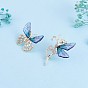 Crystal Rhinestone Ballet Dancer Fairy Brooch Pin, Elegant Alloy Badge for Clothes Suits Jacket Backpack