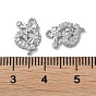Brass Micro Pave Cubic Zirconia Charms, Dragon Charms