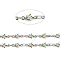 Ion Plating(IP) 304 Stainless Steel Link Chains, Star Chains, Soldered, with Spool