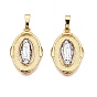Латунные подвески, без кадмия и без свинца, овал с подвесками Девы Марии