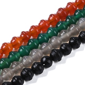 Природный агат бисер нитей, окрашенная и подогревом, колокол