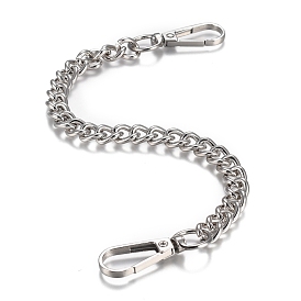 Alloy Wallet Chain, Pants Chain, Pocket Chains for Jeans Belt Loops and Keys, with Swivel Clasps