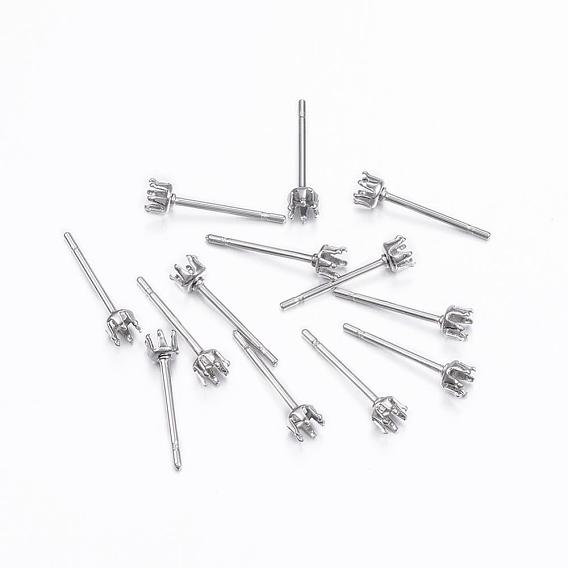304 Stainless Steel Stud Earring Settings