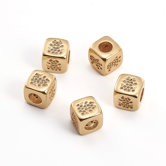 Латунные микропаве из прозрачного кубического циркония, куб с девушкой