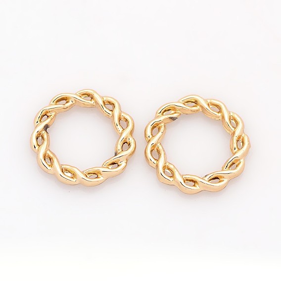 Nickel Free & Lead Free Alloy Linking Rings, Long-Lasting Plated, 15x2mm, Hole: 9mm