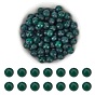 Natural Green Onyx Agate Beads Strands, Frosted, Dyed & Heated, Round
