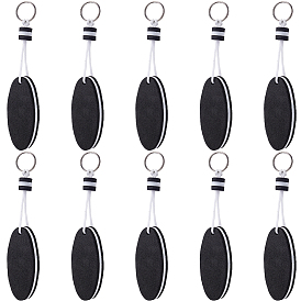 10шт. железные пластиковые брелоки, овальные, платина