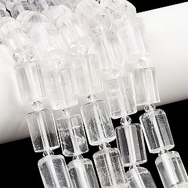 Природных кристаллов кварца бисер нитей, горного хрусталя, граненые, колонка, с бисером