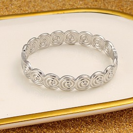 Спиральные 304 браслеты из нержавеющей стали для женщин
