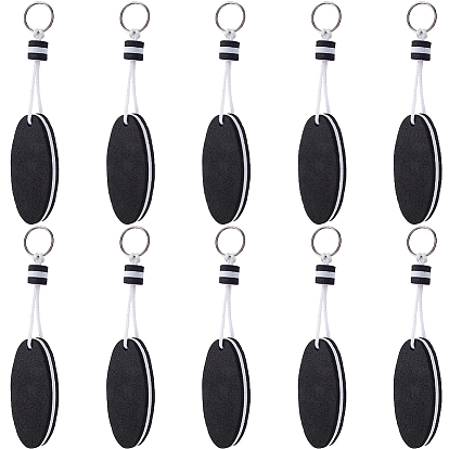 10шт. железные пластиковые брелоки, овальные, платина