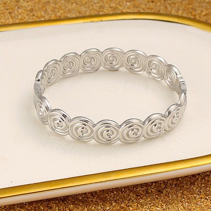 Спиральные 304 браслеты из нержавеющей стали для женщин