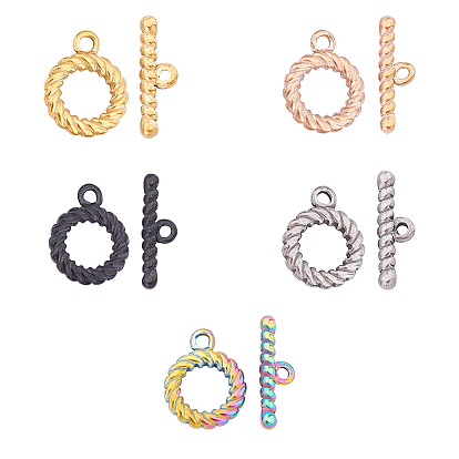 Вакуумное покрытие pvd 304 застежки-тоглы из нержавеющей стали, кольцо, для изготовления ювелирных изделий DIY