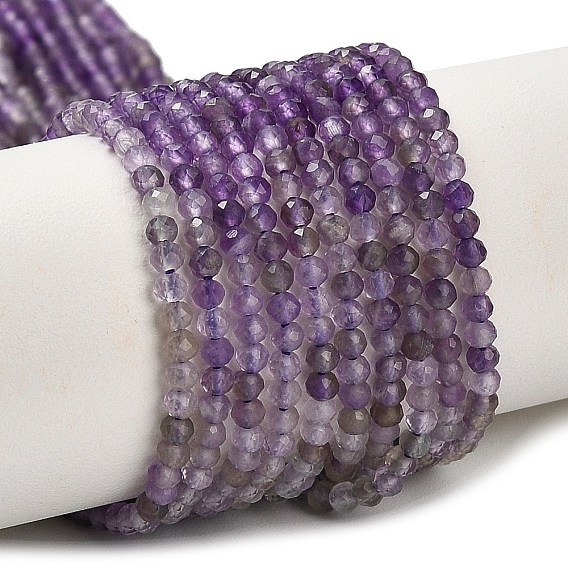 Природный аметист нитей бисера, граненые, круглые