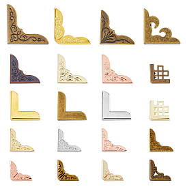 160шт 20 стиль железные книжные уголки, протекторы для ноутбуков, для футляра для драгоценностей, коробка, книга, скрапбукинга, альбомы, меню, мебель