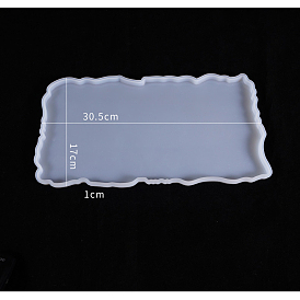 Moules en silicone pour plateau de fruits rectangle ondulé, pour la résine UV, fabrication artisanale de résine époxy