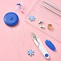 High Carbon Steel Big Eye Beading Needle, with Sewing Scissors, Steel Beading Needles Tape Measure, Bulldog Clip and Iron Sewing Thimbles