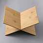 Bamboo Bookends, X-shaped Book Support, Detachable Desktop Book Organizer