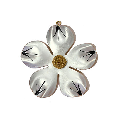 304 эмаль нержавеющей стали большие кулоны, , ионное покрытие (ip), реальный 18 k позолоченный