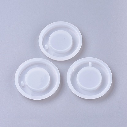 DIY Silicone Molds, Resin Casting Molds, For UV Resin, Epoxy Resin Jewelry Pendants Making, Flat Round