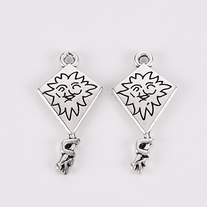 Tibetischer stil Aluminium Anhänger & Charms, Bleifrei und cadmium frei, Drachen-Anhänger