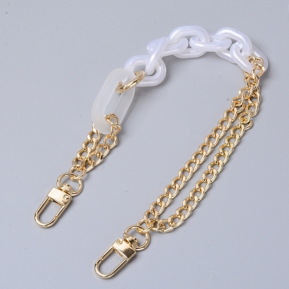 Resin Bag Handles, with Alloy Clasps, for Bag Straps Replacement Accessories