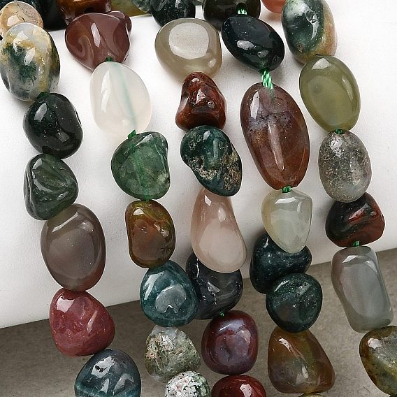 Природного индийского агата бисер нитей, самородки, упавший камень
