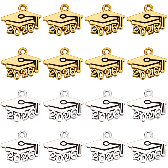 100шт. 2 цвета, выпускной сезон, тибетский стиль, подвески из цинкового сплава, шляпа с 2026