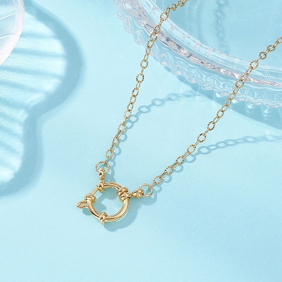 2.5мм 304 ожерелья из текстурированной цепочки из нержавеющей стали с застежками-пружинными кольцами