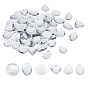 120Pcs 6 Style Acrylic Rhinestone Cabochons, Flat Back, Heart & Teardrop & Oval & Half Round