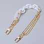 Resin Bag Handles, with Alloy Clasps, for Bag Straps Replacement Accessories