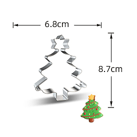 DIY 430 Stainless Steel Christmas Tree-shaped Cutter Candlestick Candle Molds, Fondant Biscuit Cookie Cutting Mould