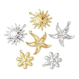 304 подвески из нержавеющей стали, цветочный шарм