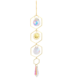 Quartz Crystal Big Pendant Decorations, Hanging Sun Catchers, Sun