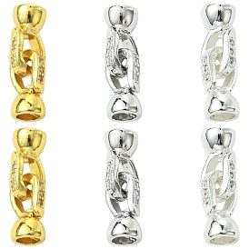 6шт. 3 цвета цинковый сплав микропаве прозрачный кубический цирконий складные застежки