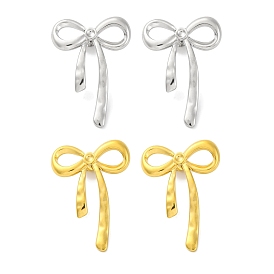 304 Stainless Steel Bowknot Stud Earrings