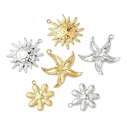 304 подвески из нержавеющей стали, цветочный шарм