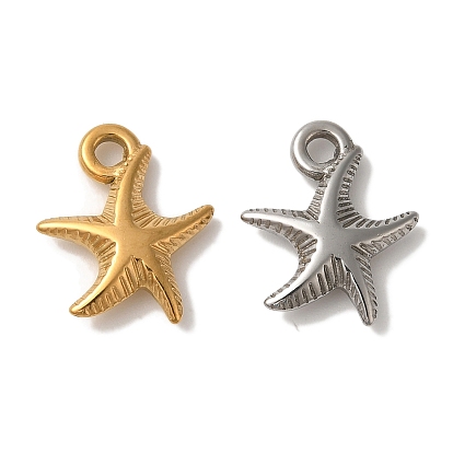 Ионное покрытие (ip) 304 подвески из нержавеющей стали, очарование морской звезды