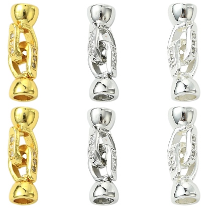 6шт. 3 цвета цинковый сплав микропаве прозрачный кубический цирконий складные застежки