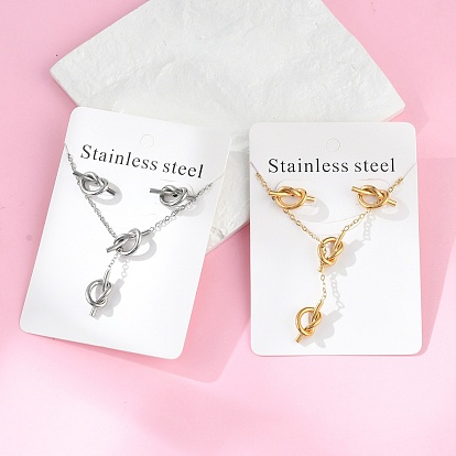 304 из нержавеющей стали комплект ювелирных изделий, для женщин, вакуумные покрытия