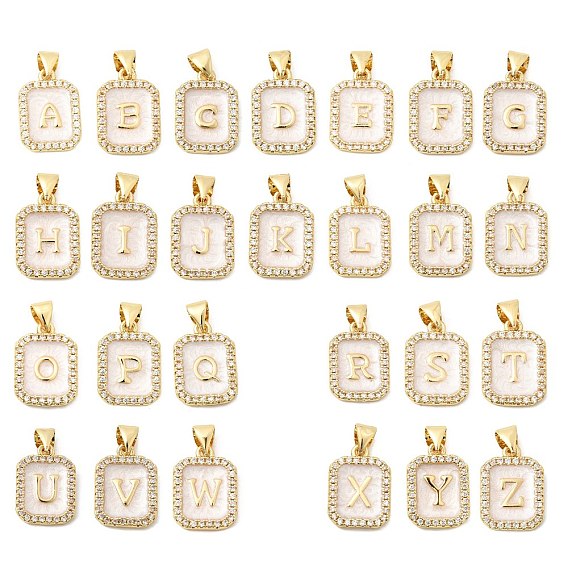 Латунные микропаве прозрачные подвески с фианитом, с эмалью, без кадмия и без свинца, долговечный, стойки покрытие, реальный 18 k позолоченный