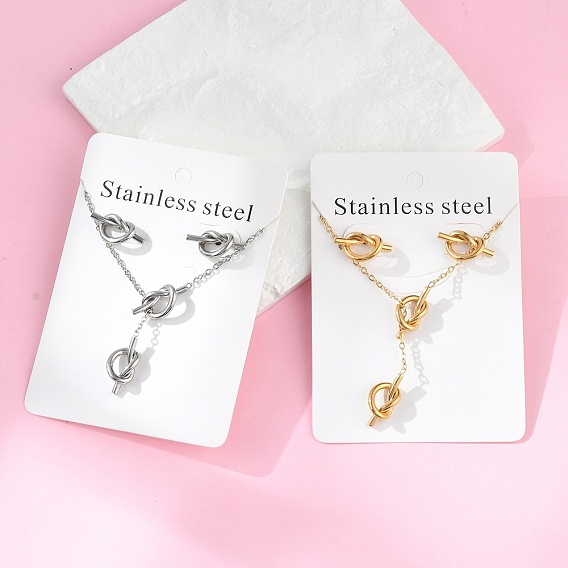 304 из нержавеющей стали комплект ювелирных изделий, для женщин, вакуумные покрытия