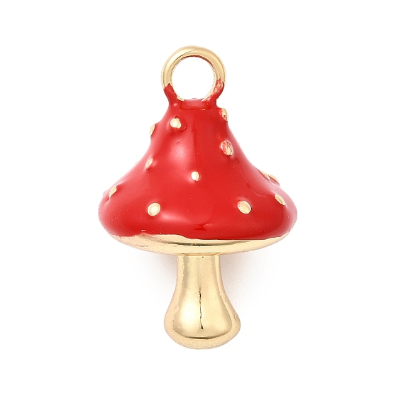 Подвески из эмали и сплава, долговечный, без свинца и без кадмия, стойки покрытие, грибное очарование, золотые