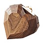 Rotatable Wood Rings Storage Boxes, Heart
